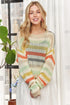 ADORA Knit Tops ADORA Stripe Long Sleeves Knit Top