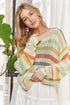 ADORA Knit Tops ADORA Stripe Long Sleeves Knit Top