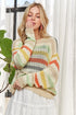 ADORA Knit Tops ADORA Stripe Long Sleeves Knit Top