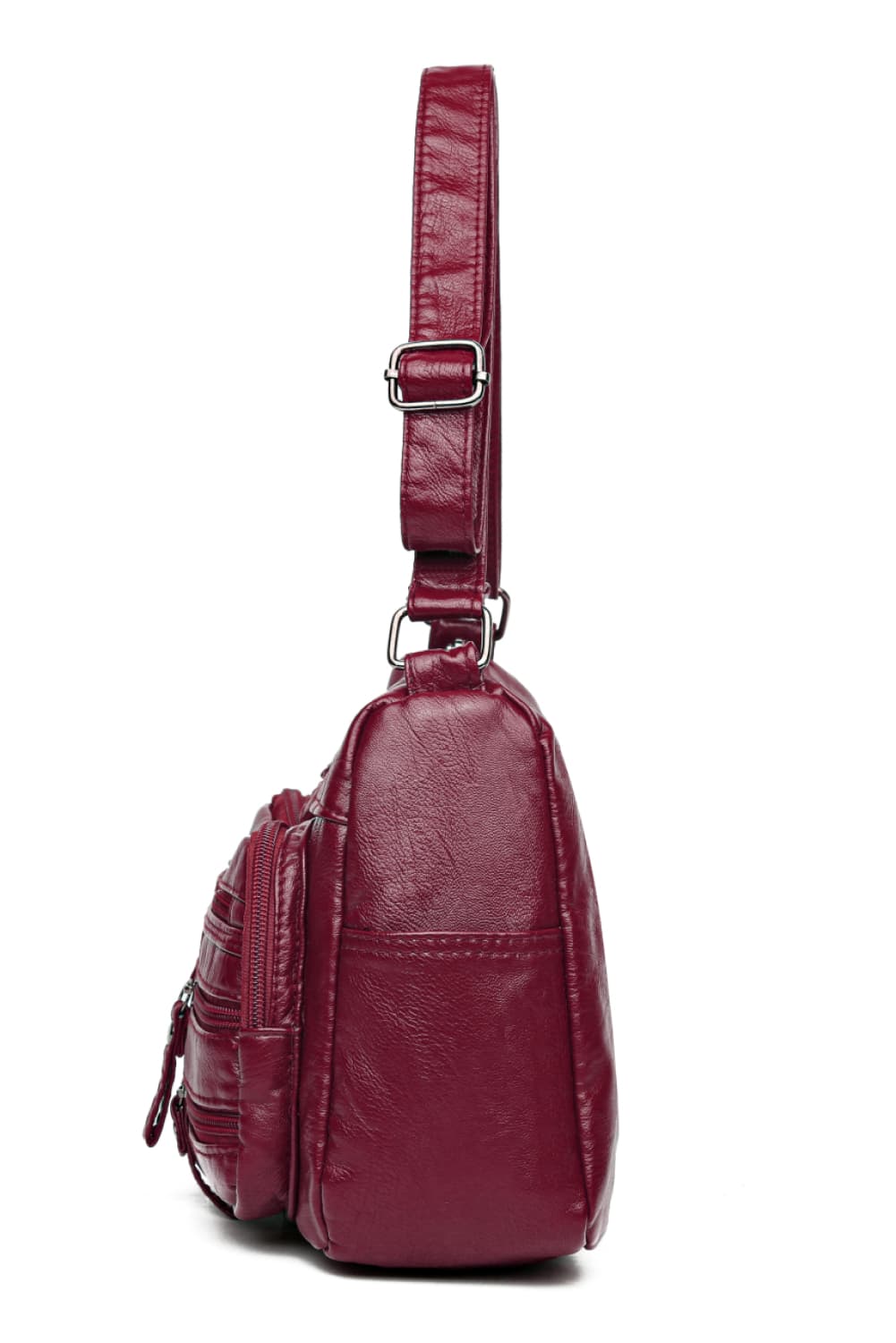 Multi-Pocket PU Leather Crossbody Bag - Fashorio