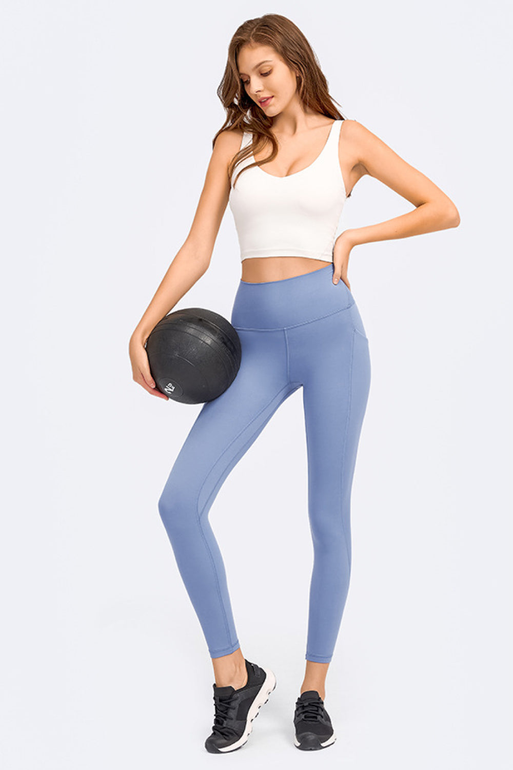 Millennia Deep V-Neck Crop Sports Bra - Fashorio