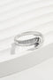 925 Sterling Silver Inlaid Zircon Ring Silver - Fashorio