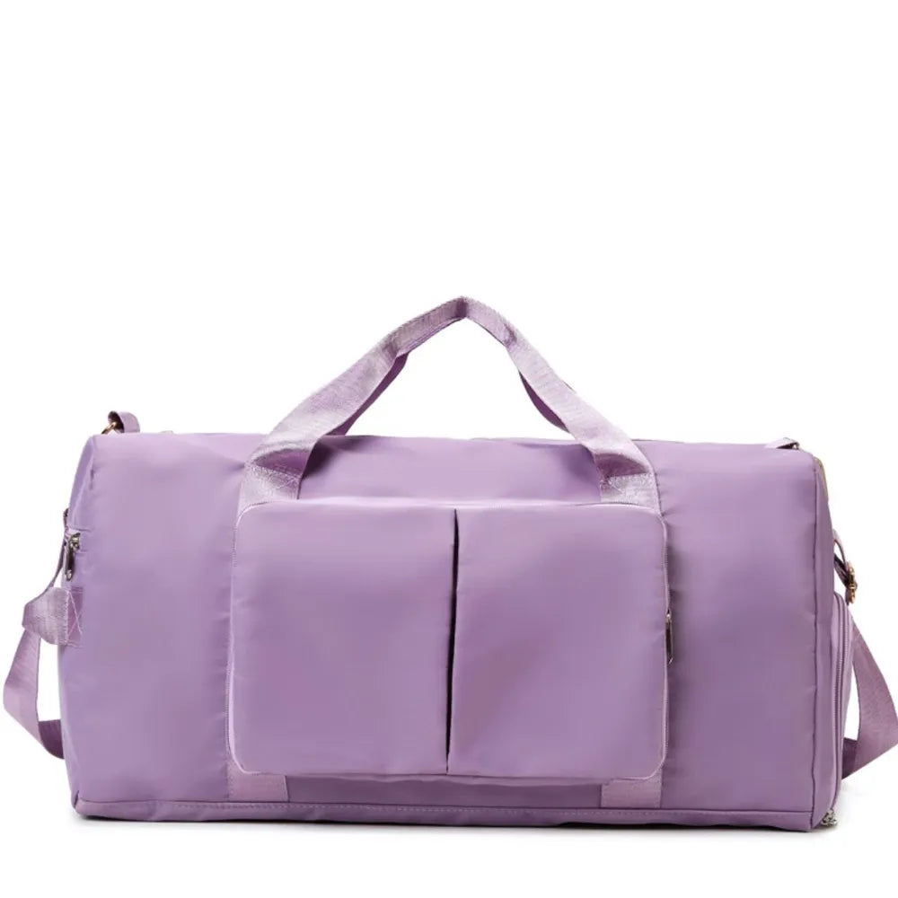 Wet and Dry Separation Travel Bag Pink Purple One Size - Fashorio