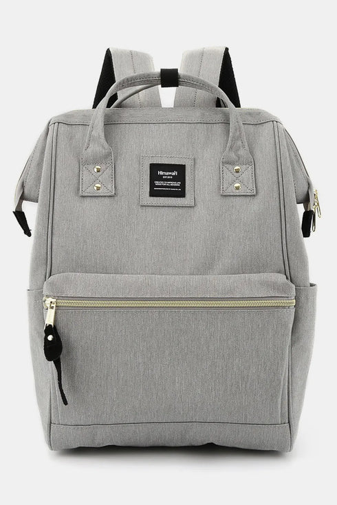 Himawari Waterproof Canvas Backpack Bag with Side Pockets Gray One Size - Fashorio
