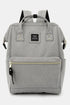 Himawari Waterproof Canvas Backpack Bag with Side Pockets Gray One Size - Fashorio