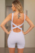 Crisscross Wide Strap Active Romper - Fashorio