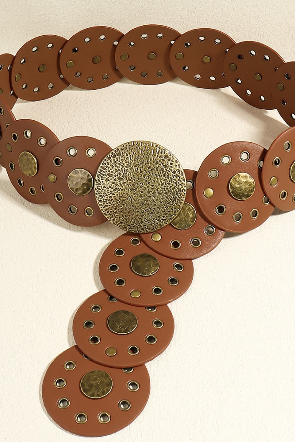 Round Shape PU Leather Belt - Fashorio