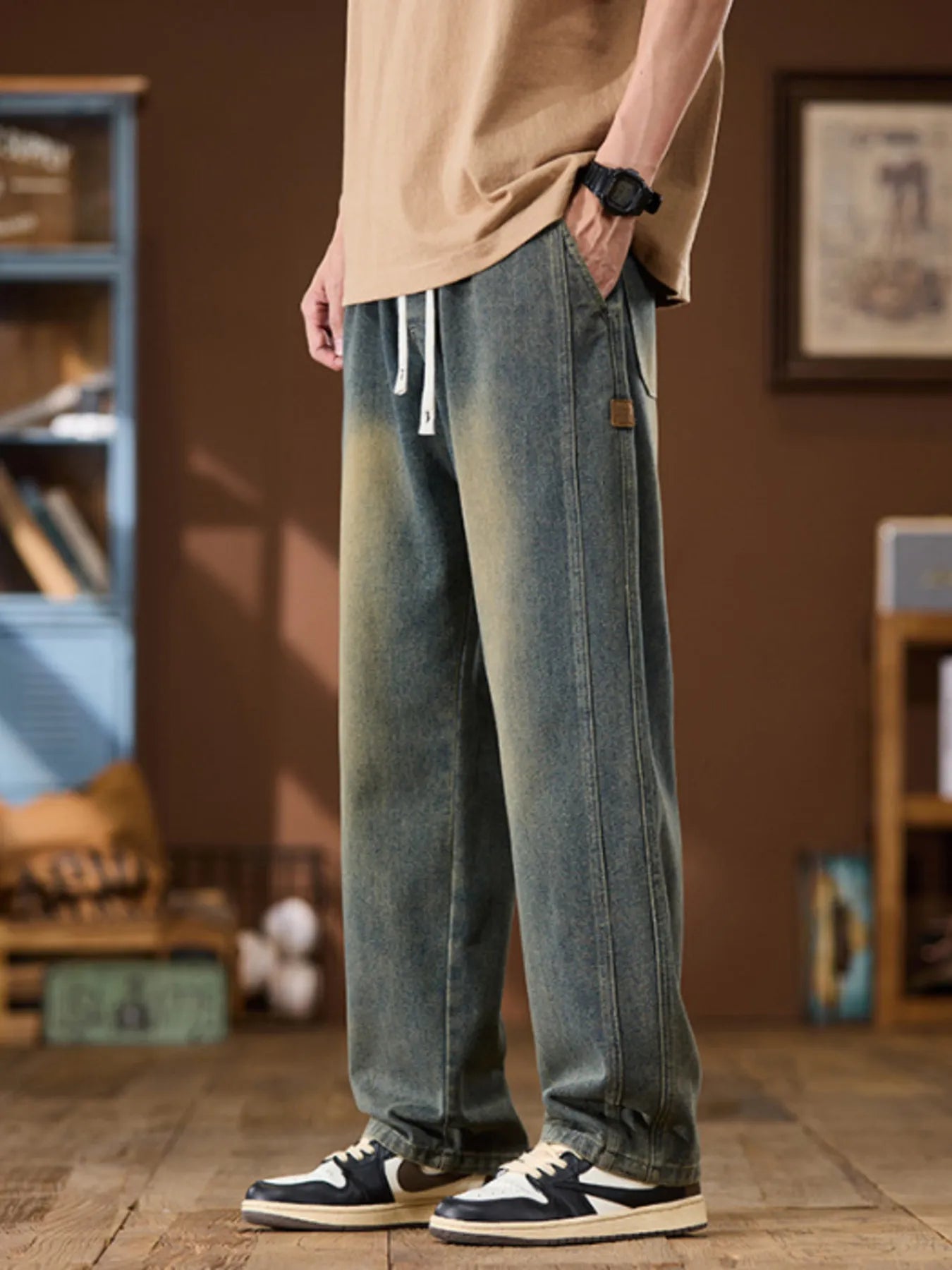 Men's Plus Size Wide Leg Jeans - Fashorio