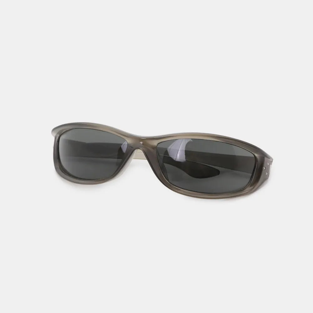 Polycarbonate Frame Rectangle Sunglasses Gray One Size - Fashorio