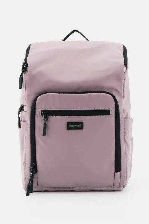 Himawari Nylon Waterproof Backpack Bag Mauve One Size - Fashorio