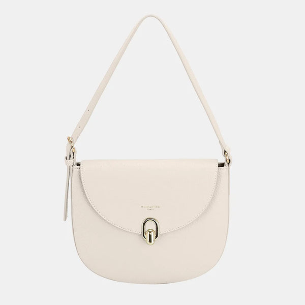 David Jones Metal Buckle Shoulder Bag Ivory One Size - Fashorio