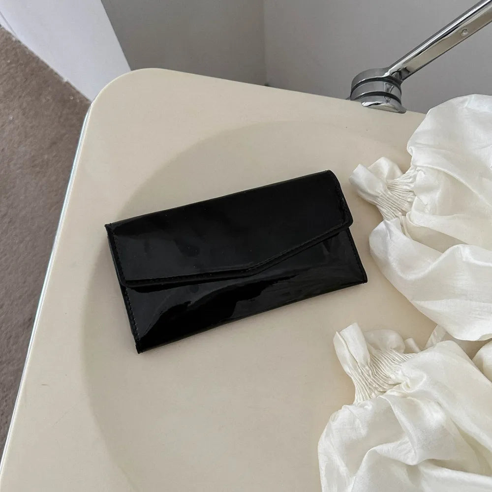PU Leather Small Wallet Black One Size - Fashorio