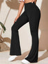 Full Size High-Waist Flare Active Pants Plus Size - Fashorio