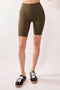 Davi & Dani High Waisted Biker Leggings Army Olive - Fashorio
