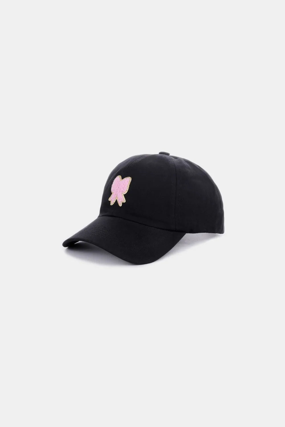 Zenana Ribbon Bow Chenille Patch Baseball Cap - Fashorio