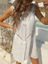 Crochet Detail Beach Cover Up Dress - Fashorio