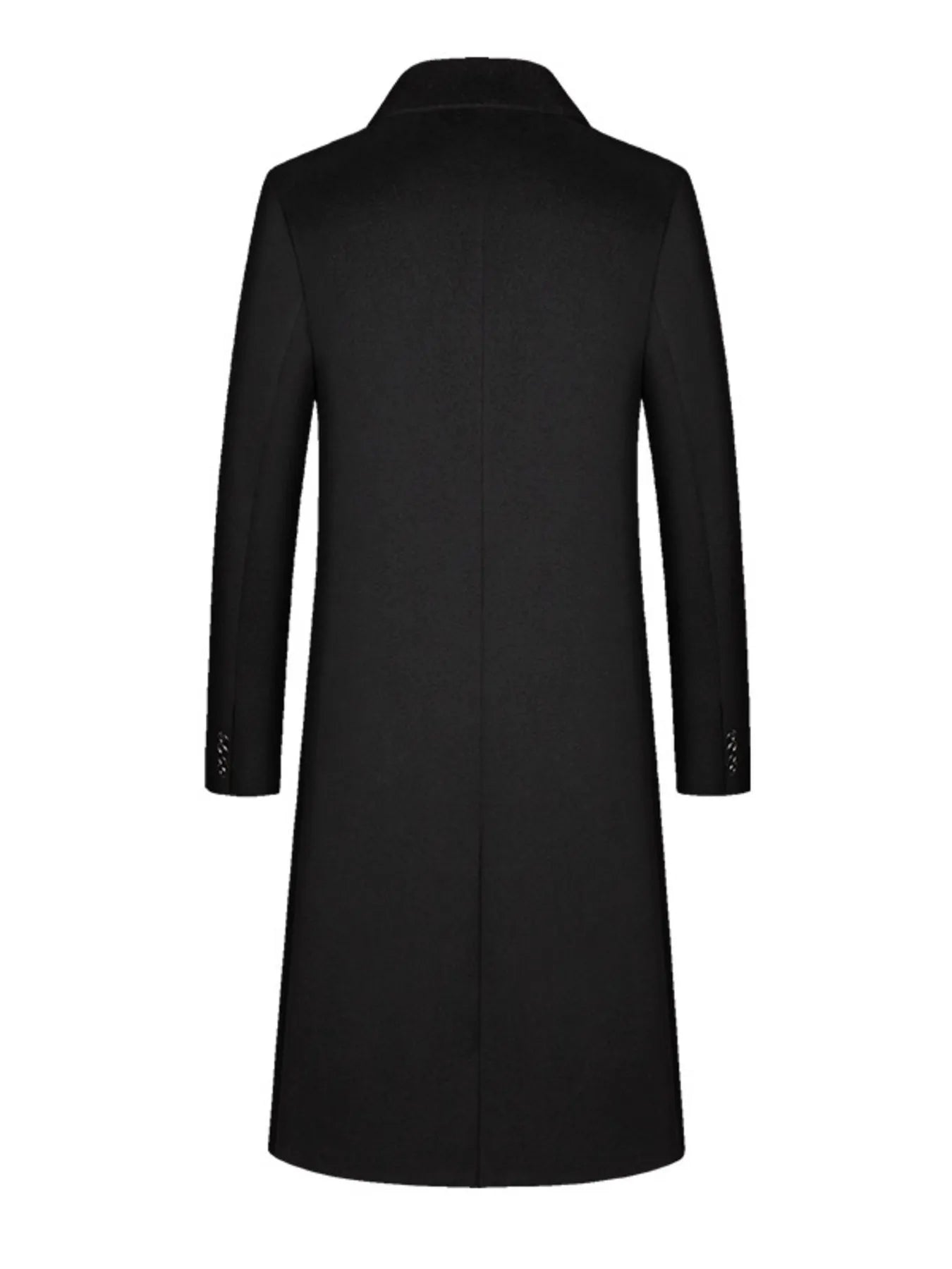 Men's Plus Size Button Up Long Sleeve Longline Coat - Fashorio