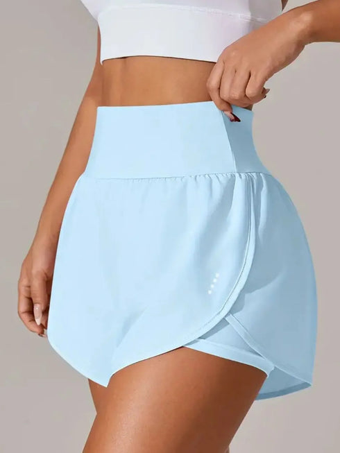 Pocketed High Waist Active Shorts - Fashorio