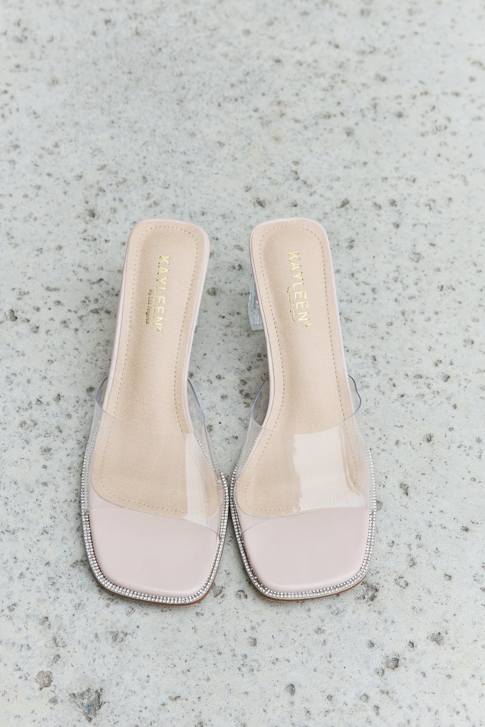 DDK Make Myself Clear Mule Block Heels - Fashorio