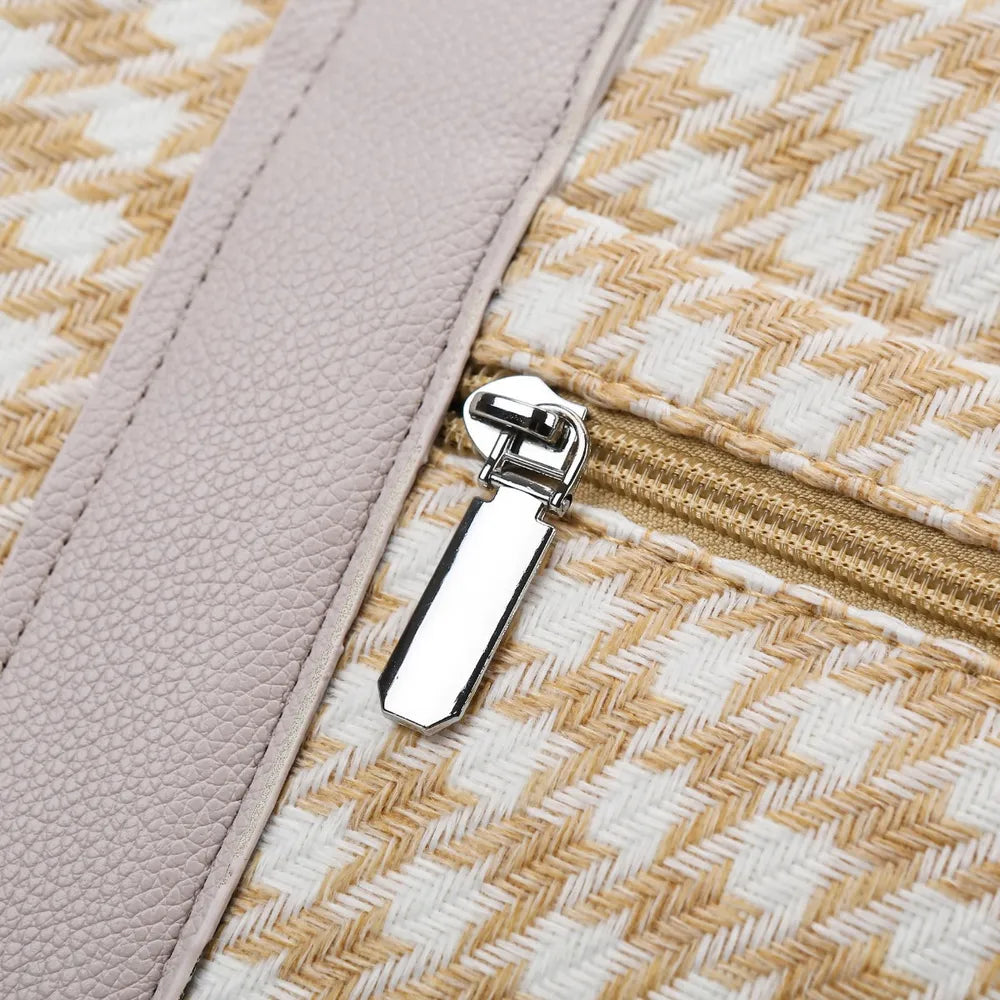 Houndstooth Canvas Travel Bag - Fashorio