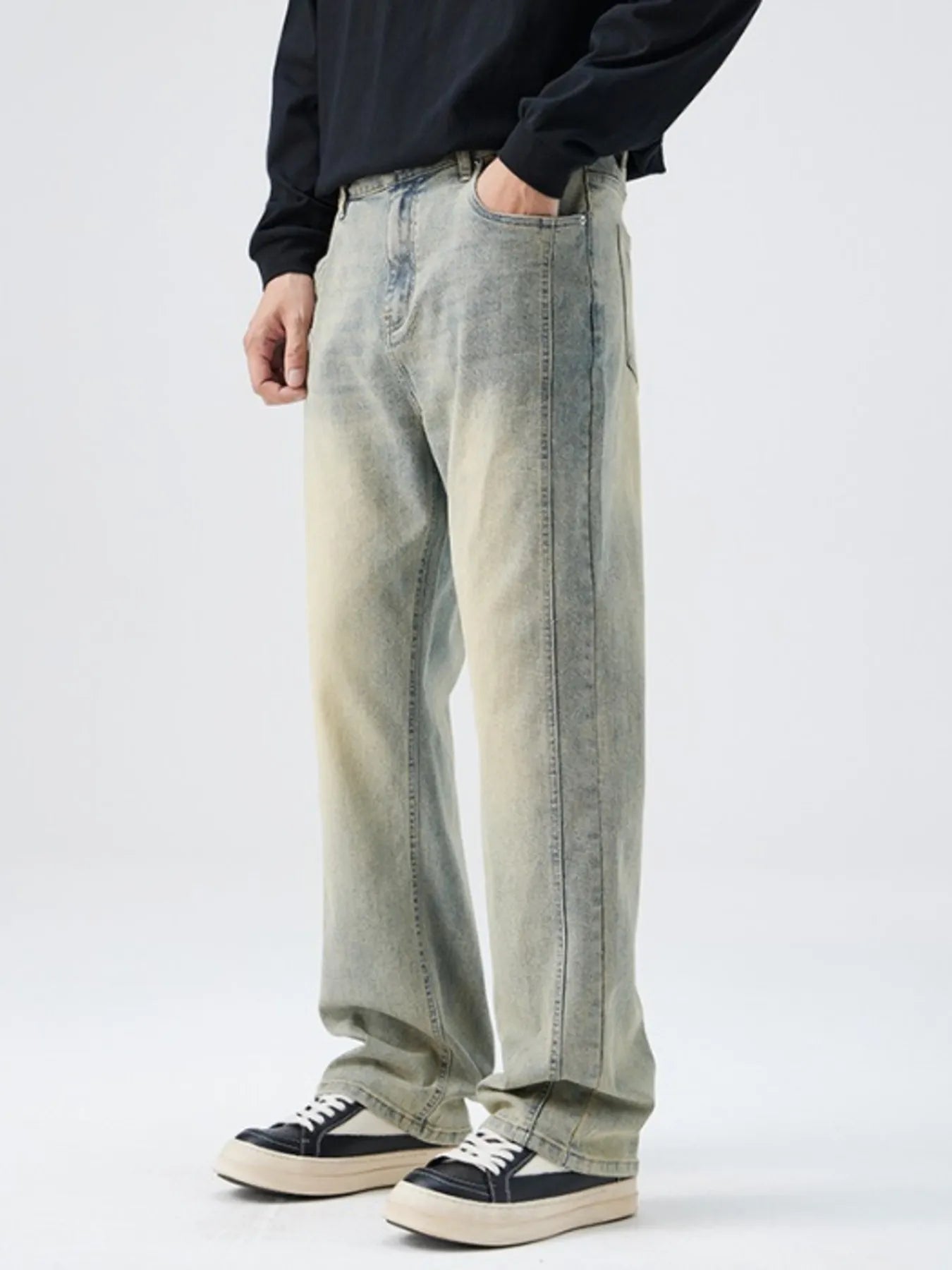 Men's Full Size Wide Leg Jeans Plus Size - Fashorio