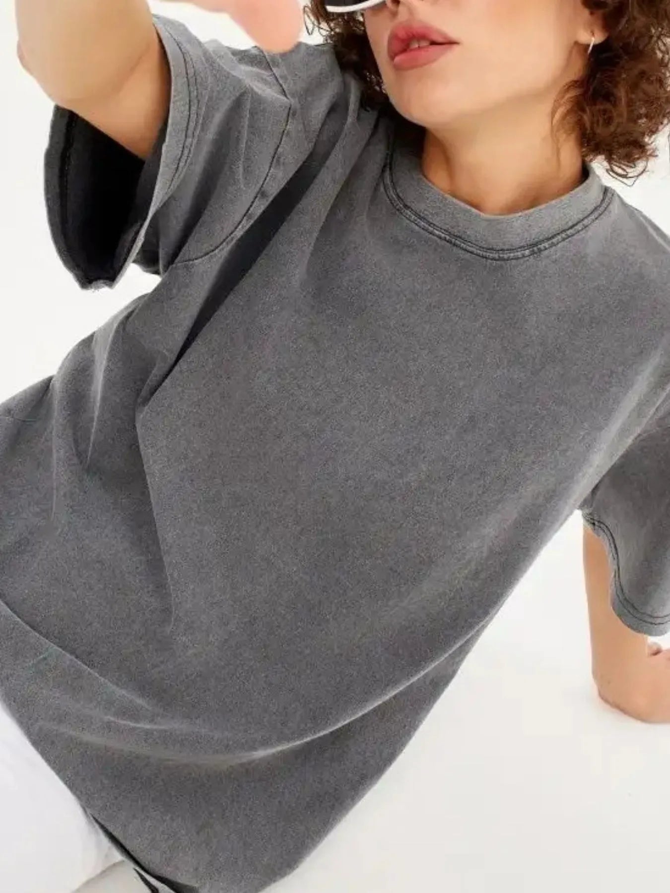 Round Neck Short Sleeve T-Shirt - Fashorio
