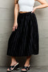 Ninexis Accordion Pleated Flowy Midi Skirt - Fashorio