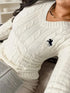 Cable Knit Long Sleeve Sweater - Fashorio