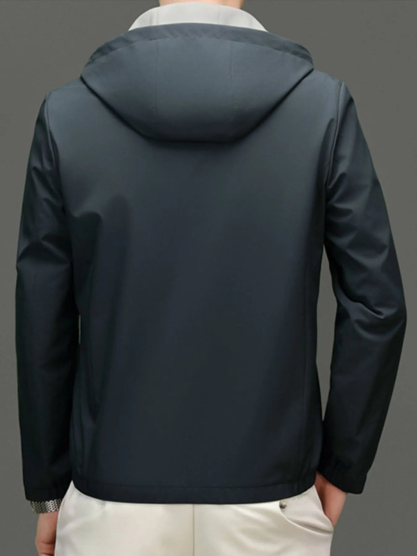 Men's Plus Size Zip Up Long Sleeve Hooded Jacket - Fashorio