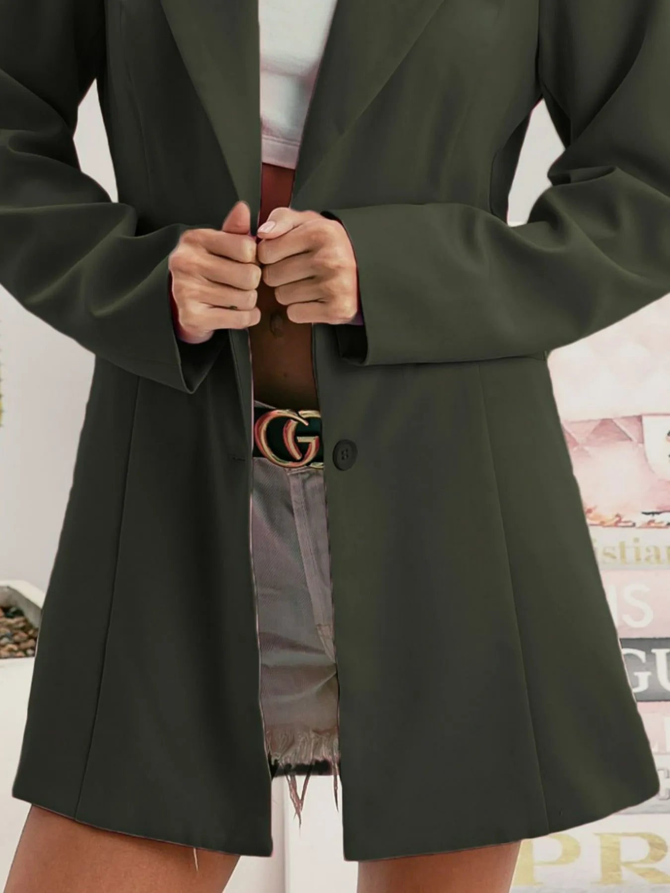 BiBi Single Breasted Peaked Lapel Blazer - Fashorio