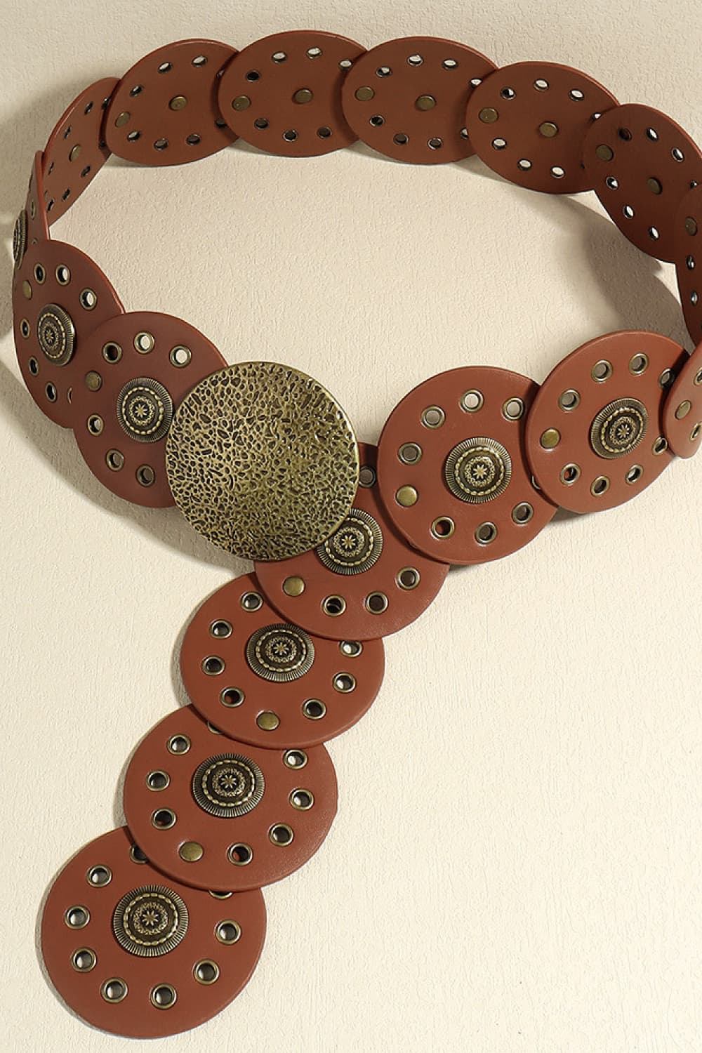 Round Shape PU Leather Belt - Fashorio