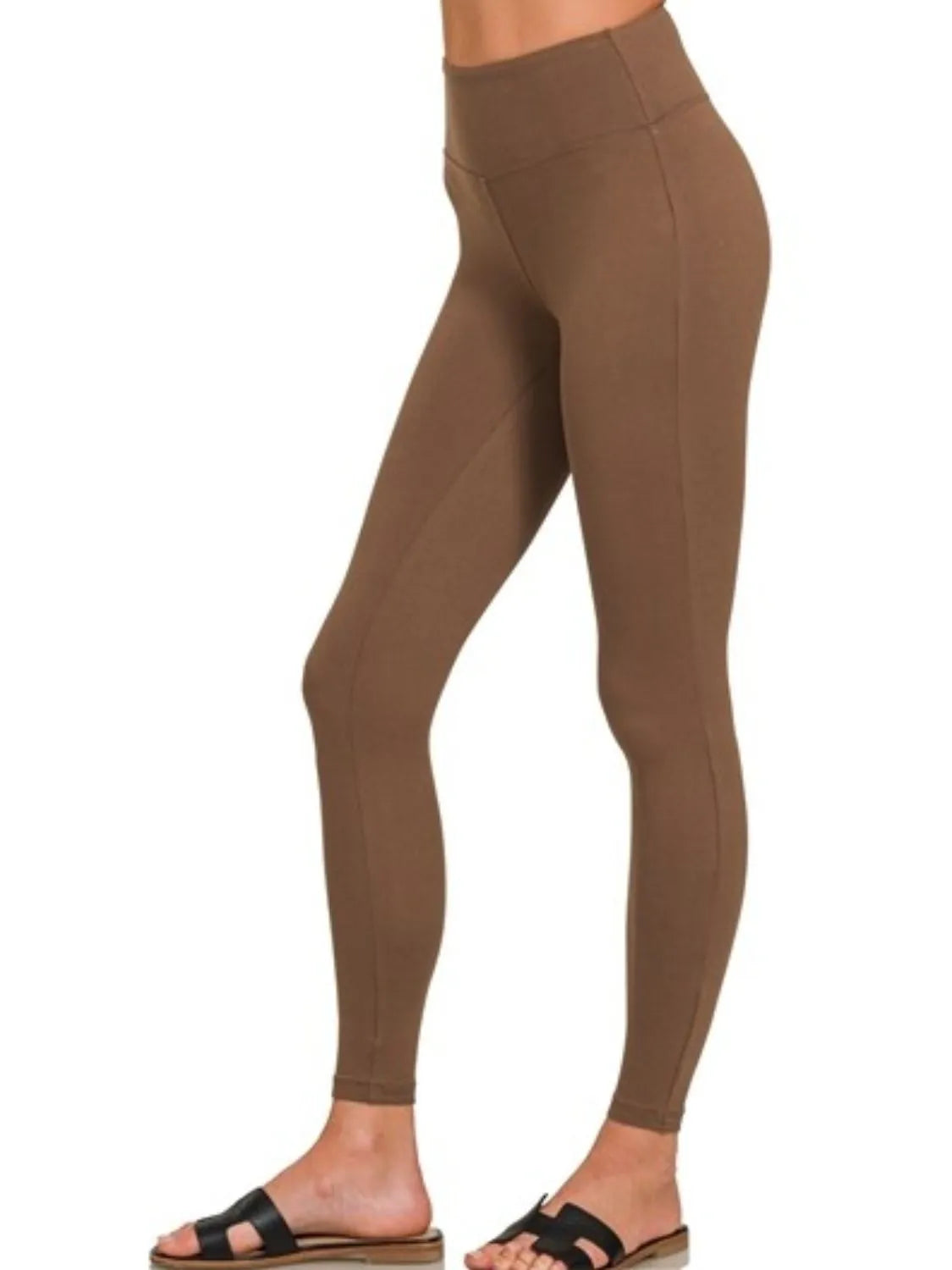 Zenana Microfiber Waistband Leggings - Fashorio