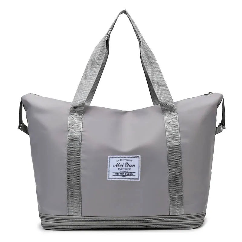 Oxford Cloth Travel Bag Gray One Size - Fashorio