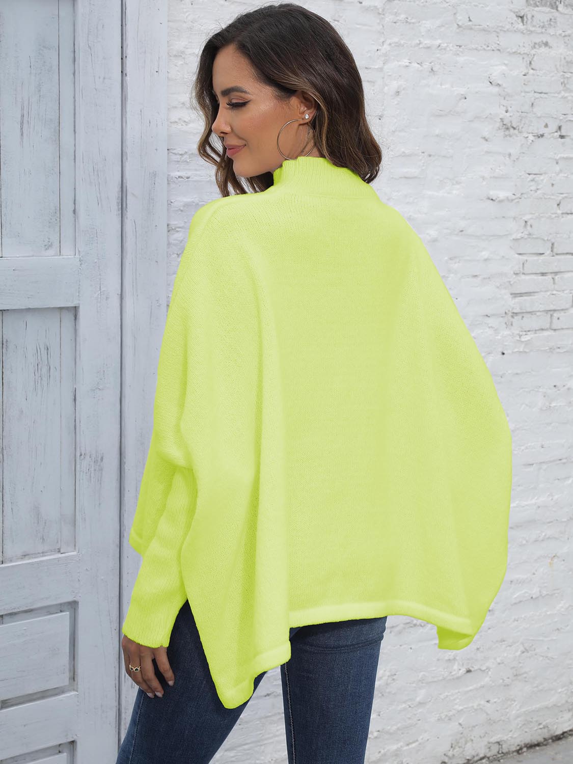 Loose Hem Plain Sweater - Fashorio
