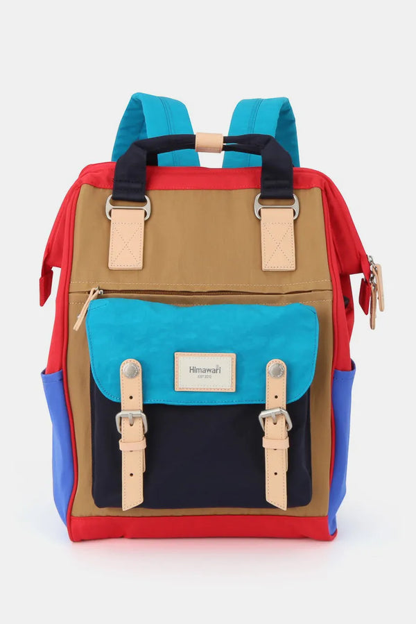 Himawari Waterproof Nylon Backpack Bag with Handles Blue One Size - Fashorio