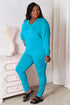 Basic Bae Full Size V-Neck Soft Rayon Long Sleeve Top and Pants Lounge Set - Fashorio