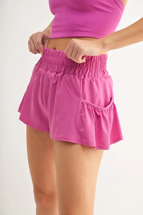 MONO B Smocked High Waist Shorts - Fashorio