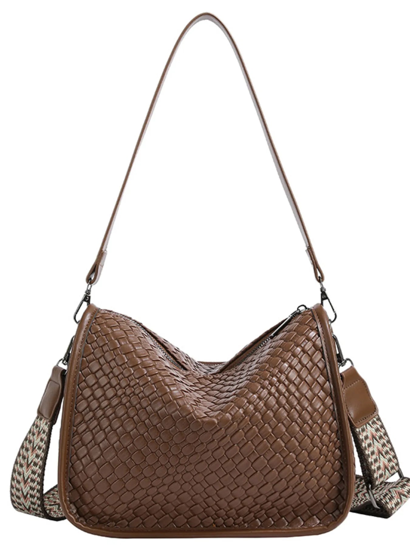 Textured Leather Shoulder Bag - Fashorio