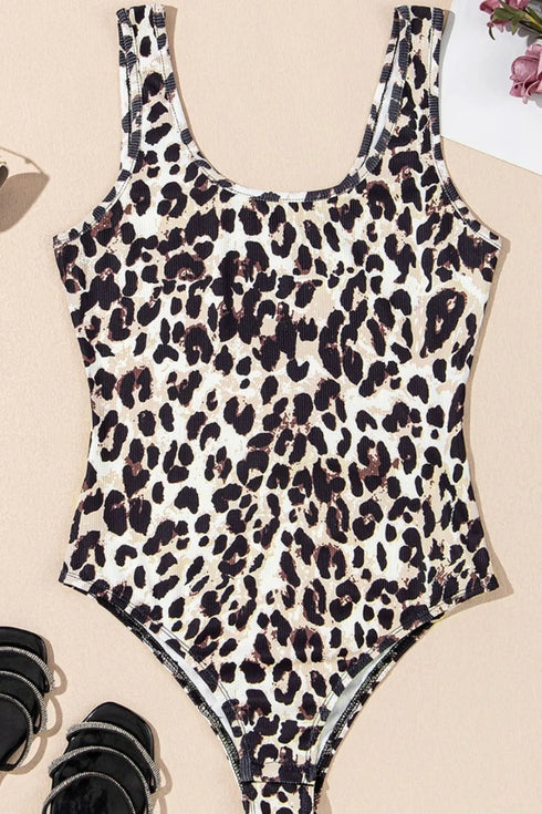 Leopard Sleeveless Bodysuit - Fashorio