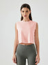 Millennia Round Neck Cropped Active Tank Watermelon pink - Fashorio