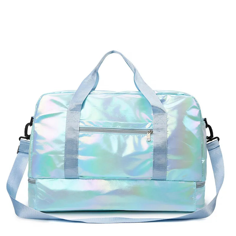 Detachable Strap Travel Bag Pastel Blue One Size - Fashorio