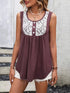 Lace Panel Scoop Neck Tank - Fashorio