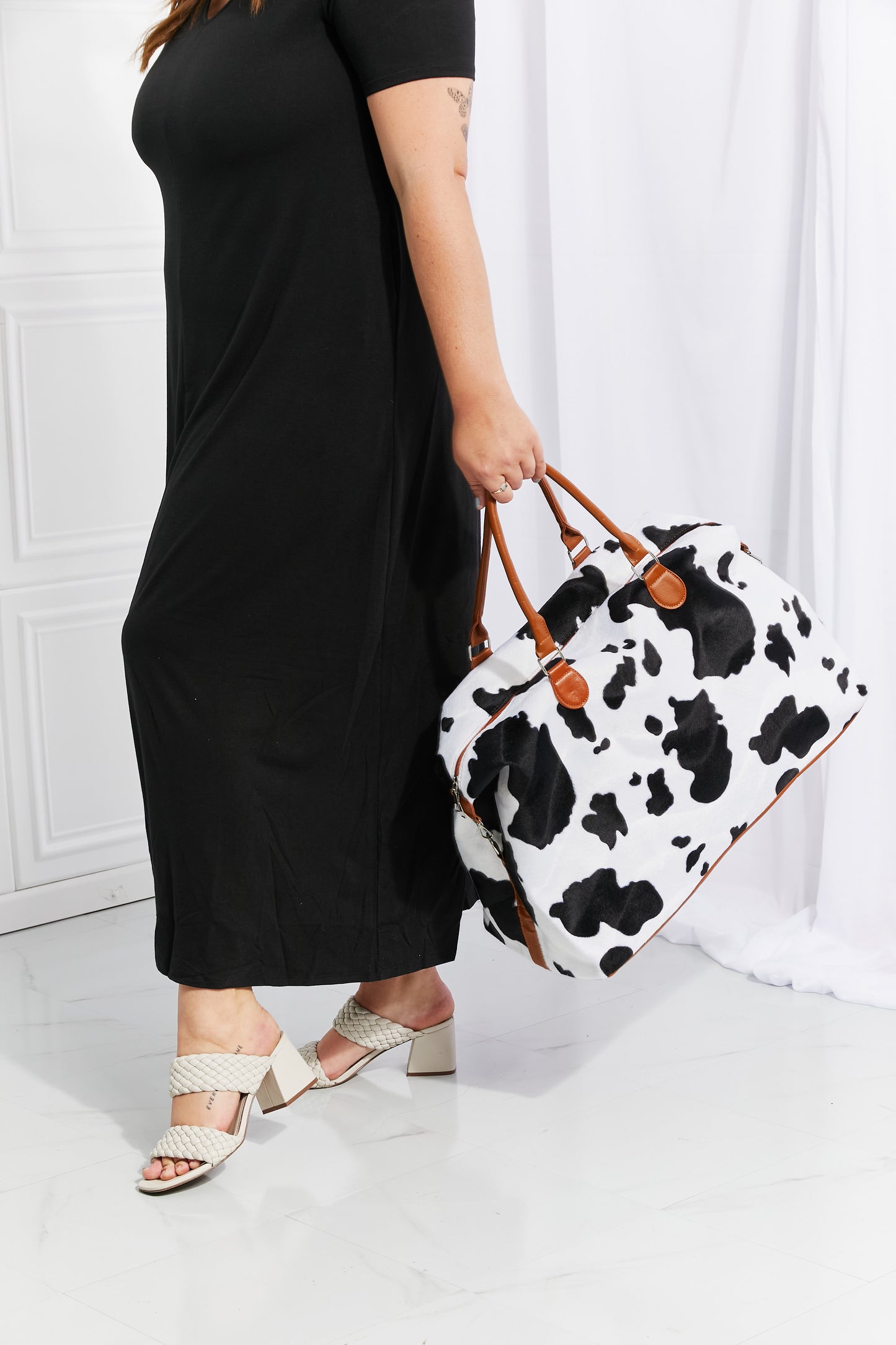 Animal Print Plush Weekender Bag - Fashorio