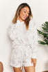 Double Take Floral Long Sleeve Top and Shorts Loungewear Set - Fashorio