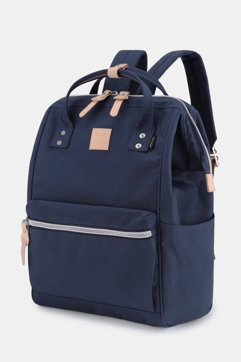 Himawari Waterproof Design Arcuate Shoulder Strap Backpack Bag with Handles Navy One Size - Fashorio