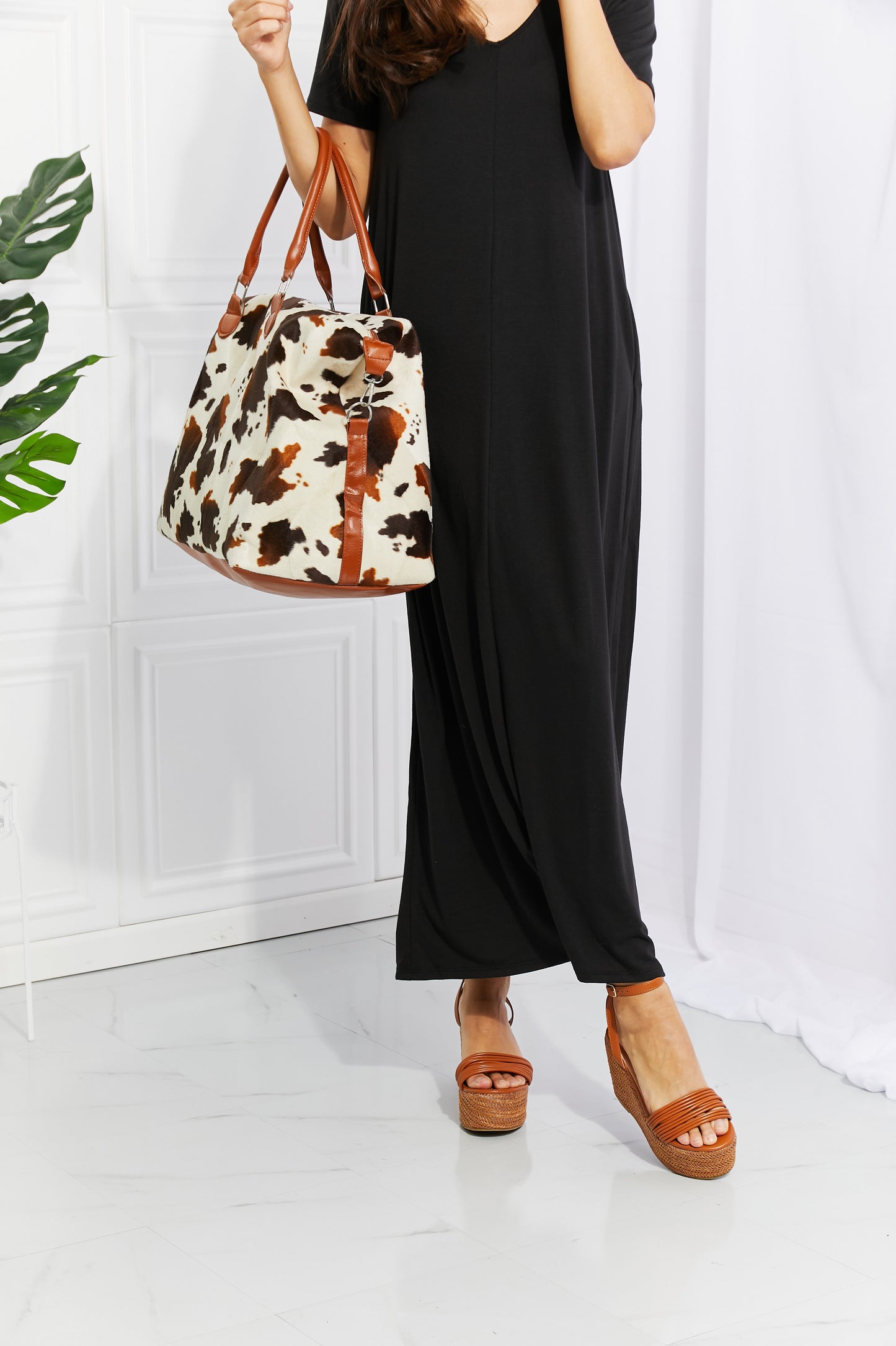 Animal Print Plush Weekender Bag - Fashorio