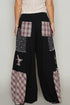 POL Drawstring Star Patch Contrast Wide Leg Pants - Fashorio