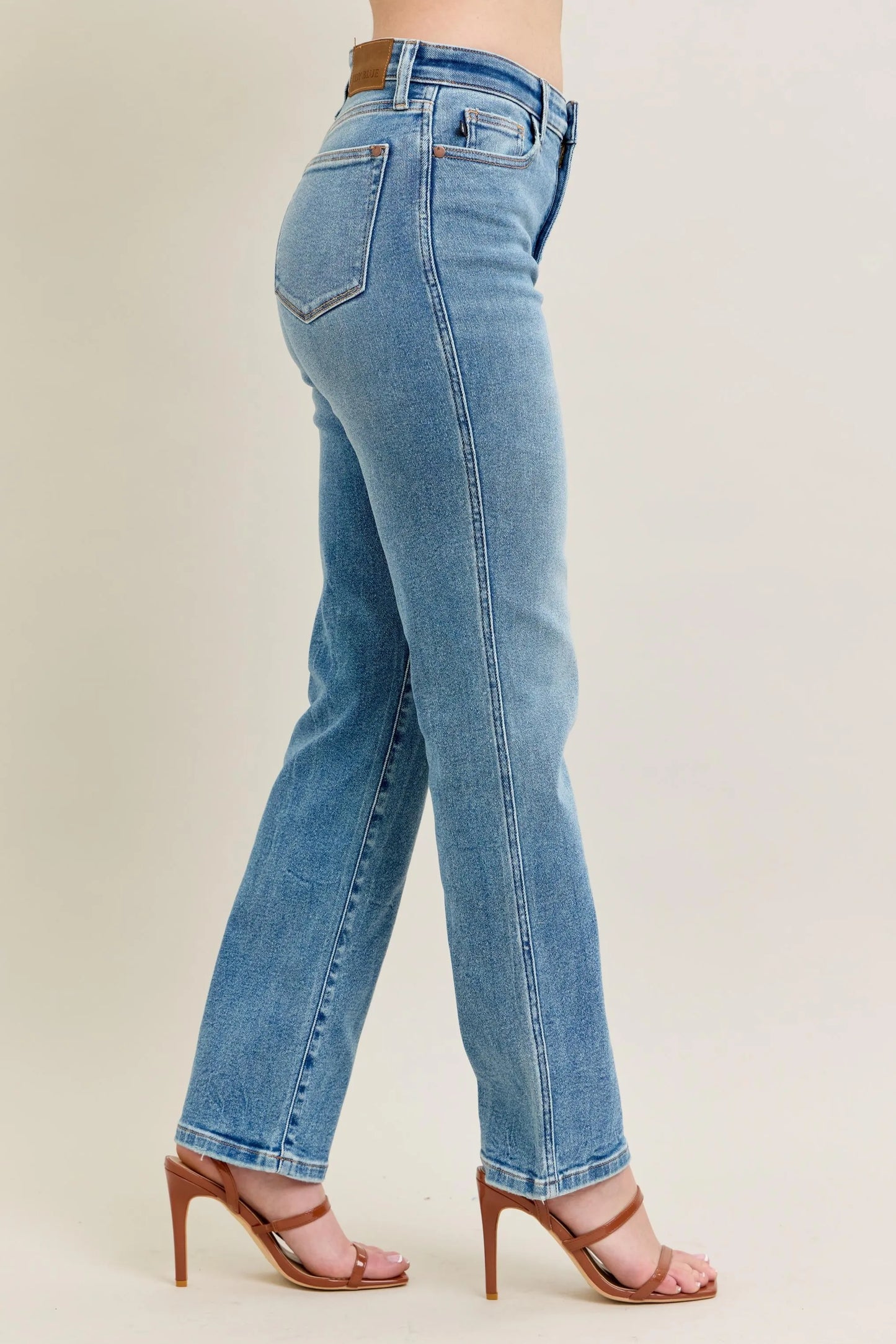 Judy Blue Full Size Hw Vintage Straight Jeans Plus Size - Fashorio