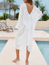 Backless Drawstring Back Flounce Sleeve Cover-Up - Fashorio