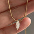 1 Carat Moissanite 925 Sterling Silver Necklace Gold One Size - Fashorio